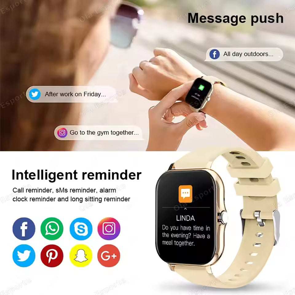 2026 Smart Watch Android IOS Phone 1.83 Inch Color Screen Bluetooth Answer Call Fitness Watches Tracker Smartwatch Women Men New
